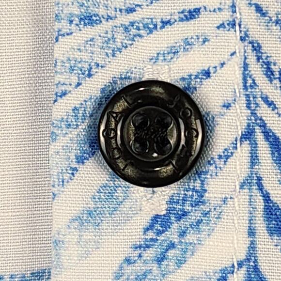 Jogal Men's Short Sleeve Shirt NEW Blue Tropical Button Up XL - Picture 4 of 11